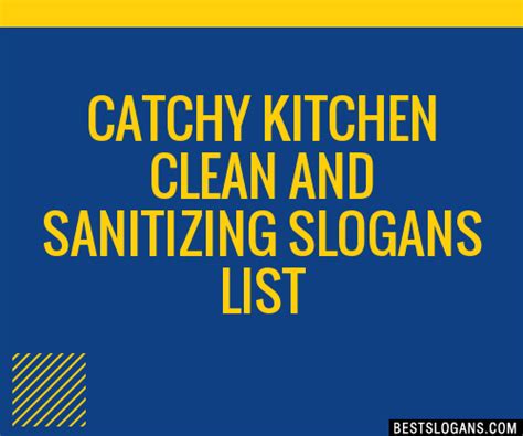 100 Catchy Kitchen Clean And Sanitizing Slogans 2024 Generator