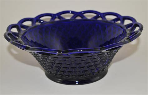 Imperial Laced Edge Cobalt Blue Salad Bowl