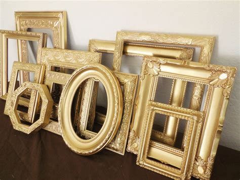 Gold Picture Frame Set Gallery Wall Custom Home Decor Gold Etsy
