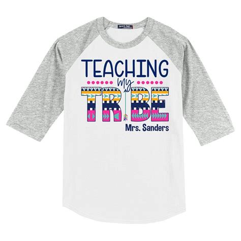 Personalized Teacher Shirtteacher Shirtloveteaching My Tribeteacher