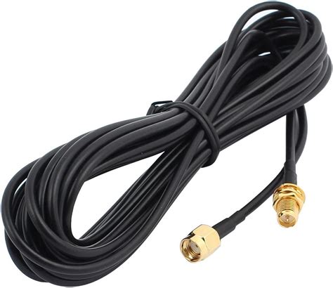 Uxcell 5m Rg174 Antenna Extension Cable Rp Sma Male To Rp