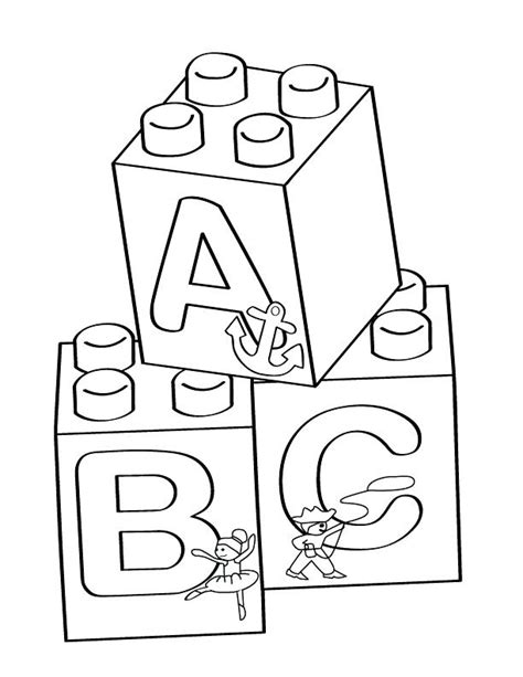 Lego Brick Coloring Pages At Free Printable