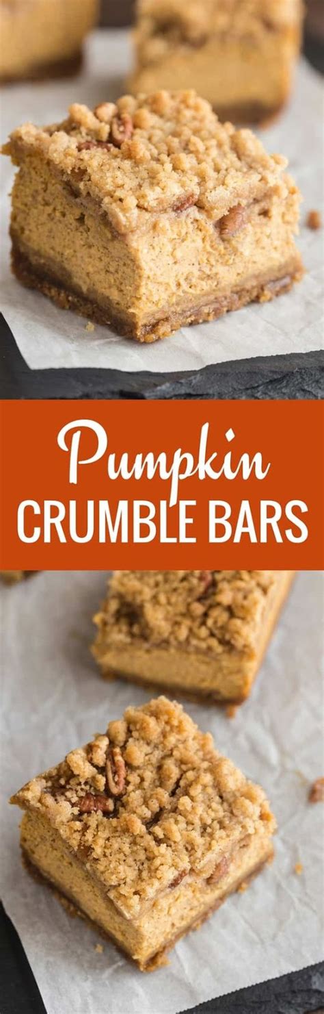 Add in large eggs, pumpkin, and baking pwdr. Pumpkin Crumble Bars Recipe - Home Inspiration and DIY ...