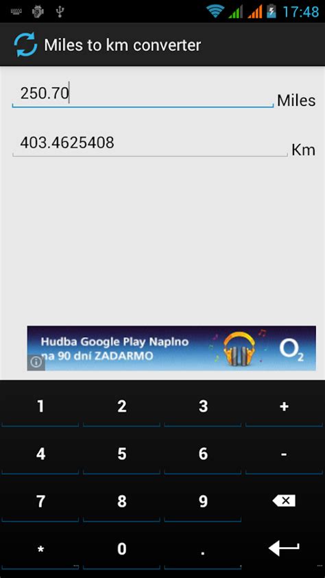 Quickly convert from miles to kilometers and learn the conversion formula. Miles to km converter - Android Apps on Google Play