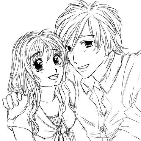 Anime Couple Coloring Pages Manga K5 Worksheets Couple