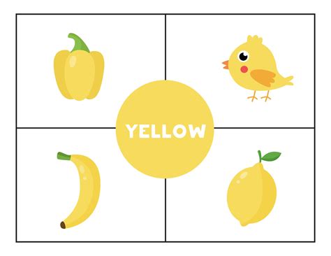 Learning Basic Primary Colors For Children Yellow 3400108 Vector Art
