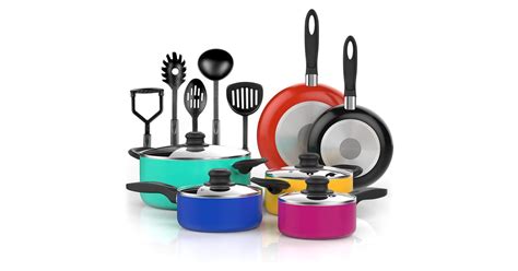 Cooks with different experience and focus will want pots and pans that best suit their needs and our carefully selected range of cookware sets includes something. Vremi 15 Piece Nonstick Cookware Set | Best Cookware Sets ...