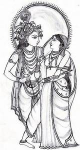 Krishna Radha Drawing Pencil Sketches Drawings Line Fineartamerica Wall Pages Paintings 18th Uploaded January Which sketch template