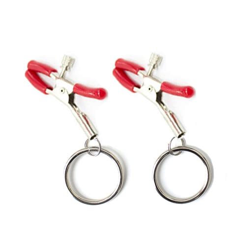 Women 1 Pair Metal Ring Nipple Clamps Papilla Stimulator Clip Bdsm Bondage Couples Fetish Nipple