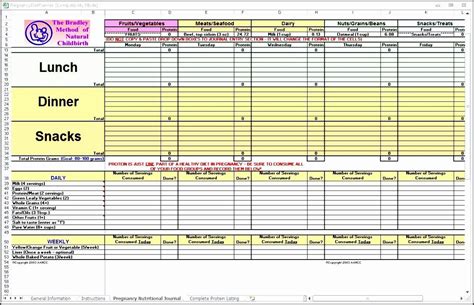 Menu Planner Template Excel Inspirational 10 Monthly Meal Planner In