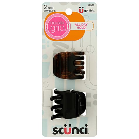 Scunci No Slip Grip Hair Clip 2 Ct Styling Products Sun Fresh