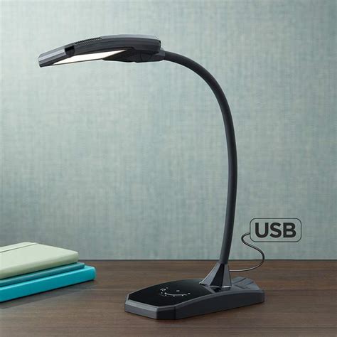 Buy top selling products like studio 3b™ led desk lamp with usb and ac charging station in matte black and salt™ qi charging organizer desk lamp. Ricky Black LED Desk Lamp with USB Port - #6G000 | Lamps Plus