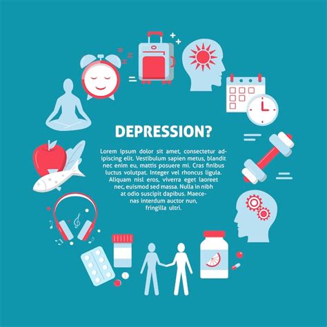 Depression Treatment Concept Poster Vector Premium Download