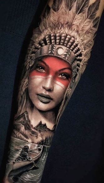 Native American Warrior Tattoo