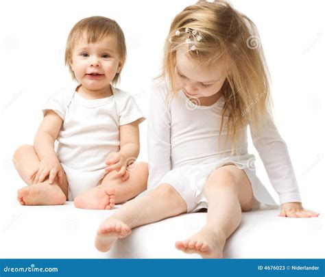 Two Cute Babies Stock Photos Image