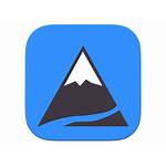 Mountain Icon App Dribbble Peak Snow River