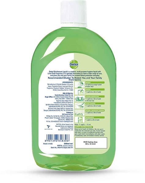 Buy DETTOL LIQUID DISINFECTANT FOR FLOOR CLEANER SURFACE DISINFECTION PERSONAL HYGIENE LIME