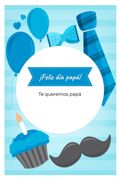 Tarjeta Del Día Del Padre Para Descargar Gratis Invitaciones Digitales