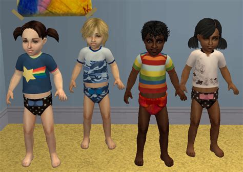 Mod The Sims Colourful Cloth Diapers And Coordinating Tees Part 1