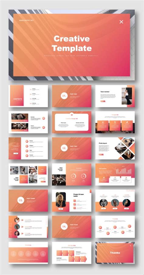 A Clean Company Profile Creative Template Powerpoint Design Templates