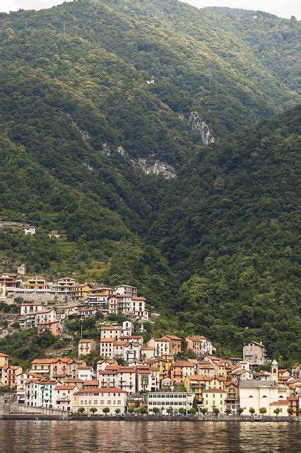 Lake Como Hillside Houses Lombardy Italy Places To Travel