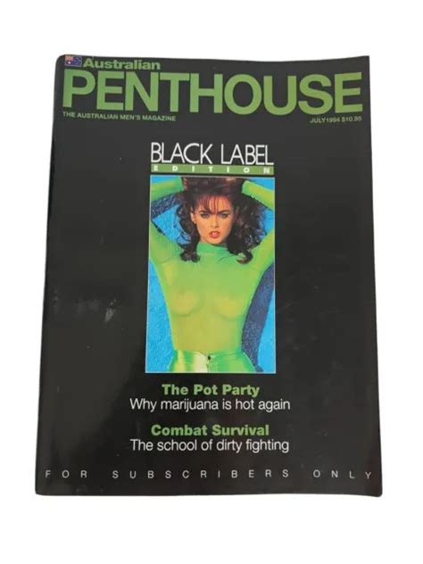 Australian Penthouse Magazine Black Label Subscribers Only 1990 August