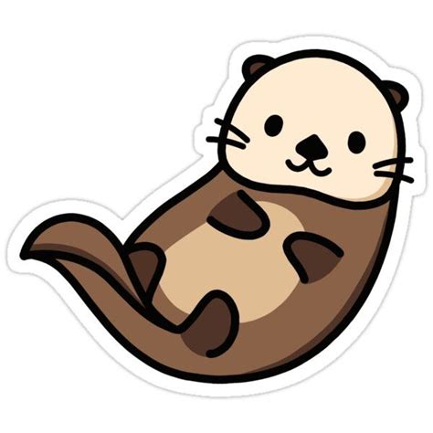 Otter Sticker By Littlemandyart In 2021 Cute Little Drawings Cute