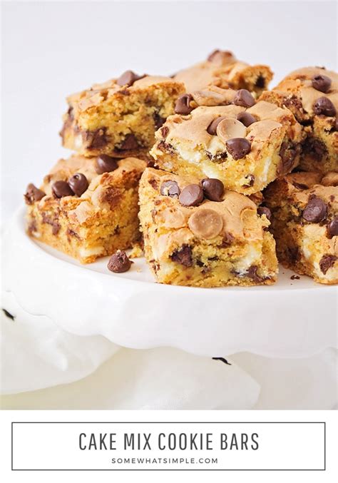 Chocolate Chip Cake Mix Cookie Bars Somewhat Simple