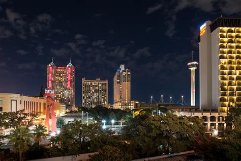 San Antonio Cityscape At Night Digital Art By Bee Creek Photography