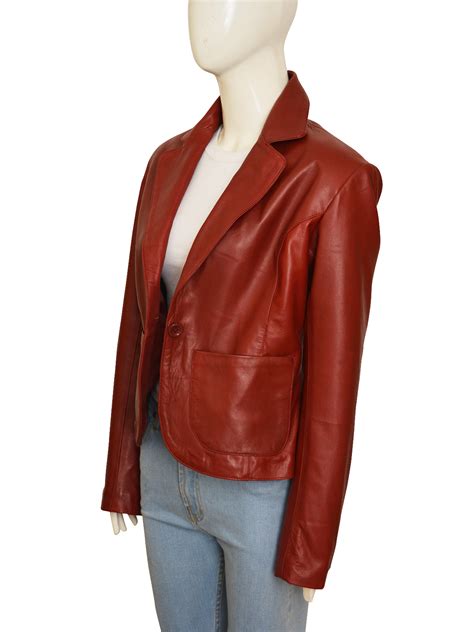 Claire Redfield Maroon Leather Jacket Getmyleather