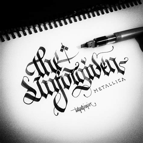 Gothic Calligraphy Lettering On Behance
