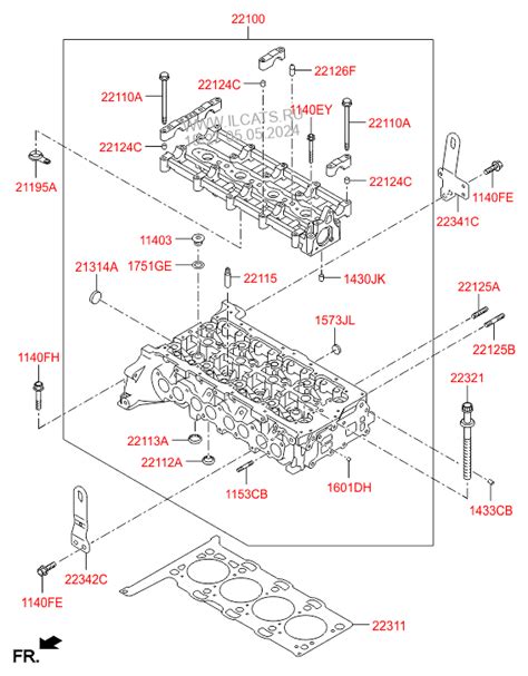 Cylinder Head Hyundai Ix35tucson 14 2013 2015 Wagon 5dr 5p