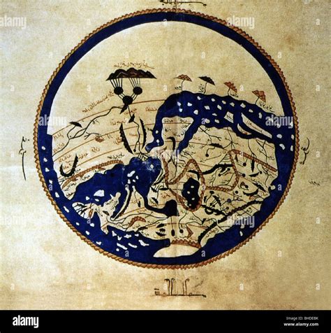 Cartography World Maps Middle Ages Arabian Map Of Von Al Idrisi