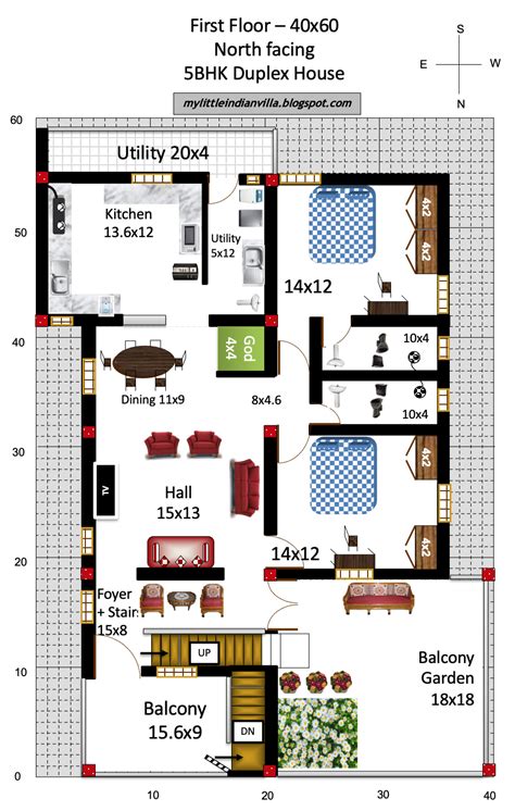 183566011 40x60 House Plans North Facing Meaningcentered