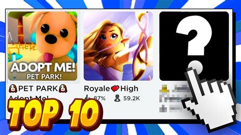 Top 10 Roblox Games In 2020 Most Visited Roblox Games Ever Youtube
