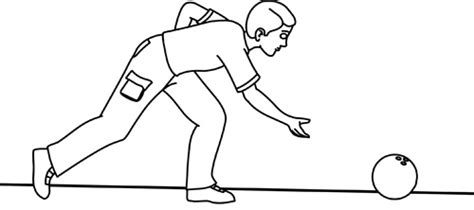 Squash player female abstract outline silhouette vector. Sports Black and White Outline Clipart - bowling_ball_09 ...