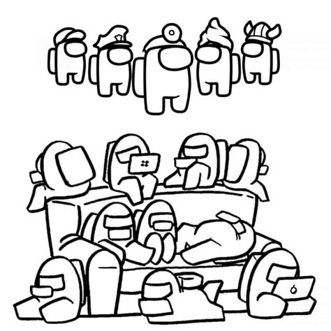 Among Us Coloring Pages Dead Body
