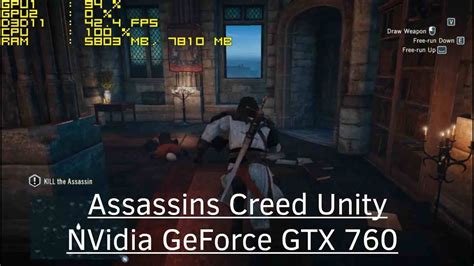 Assassins Creed Unity NVidia GeForce GTX Core I GB