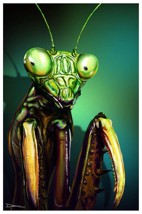 Praying Mantis Painting
