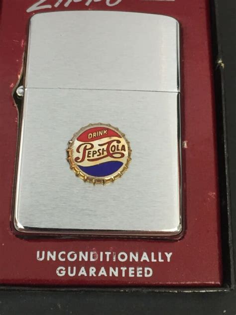 Zippo Lighter Drink Pepsi Cola Emblem Very Near Mint In The