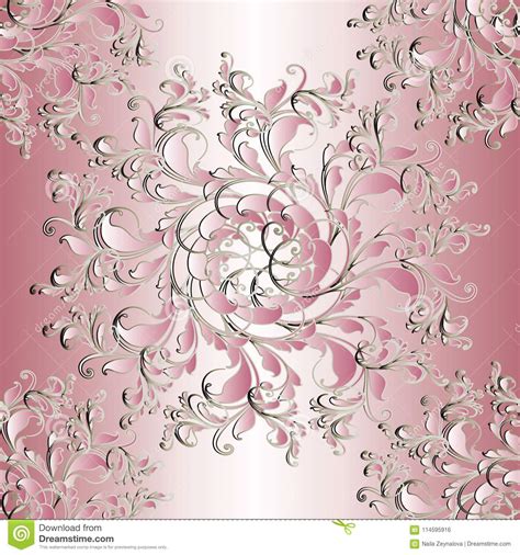 Maybe you would like to learn more about one of these? Floral Seamless Mandala Pattern. Light Pink Background ...