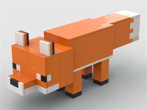 Lego Moc Minecraft Fox By Builditmac Rebrickable Build With Lego
