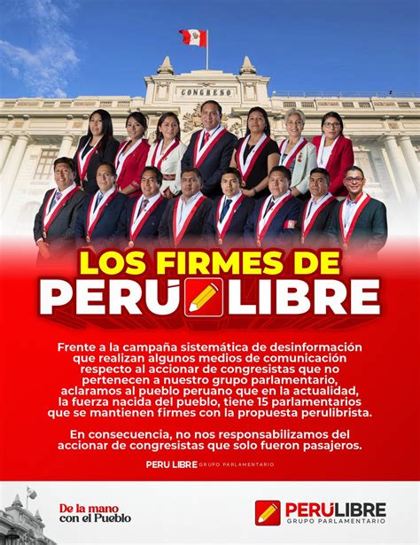 Bancada Perú Libre on Twitter La Bancada Perú Libre es un
