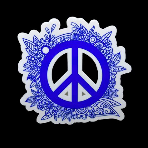 Peace Sign Stickerdecal 4x4 Car Decal Laptop Sticker Etsy