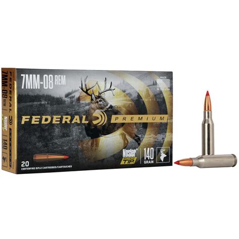 Federal Premium 7mm 08 Remington 140 Grain Nosler Ballistic Tip Rifle