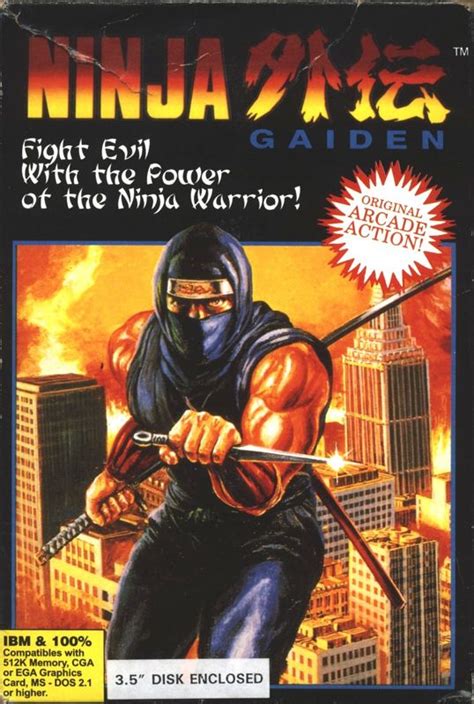 Ninja Gaiden 1989 Box Cover Art Mobygames