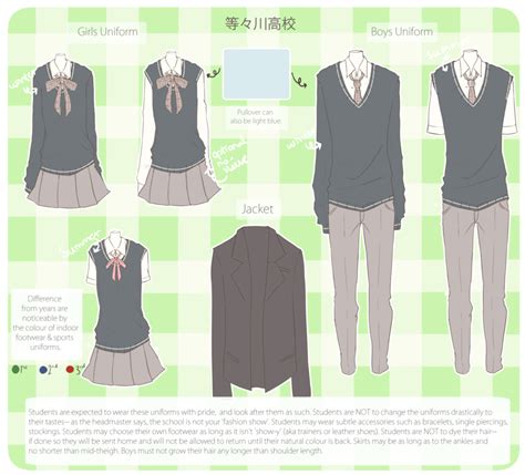 Todokawa High Uniforms By Hanapopo On Deviantart Drawing Anime