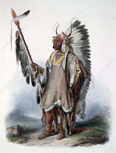 Mato Tope Native American Mandan Indian Chief Stock Image C043