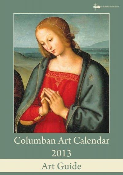 2013 Columban Calendar Art Guide St Columbans Mission Society