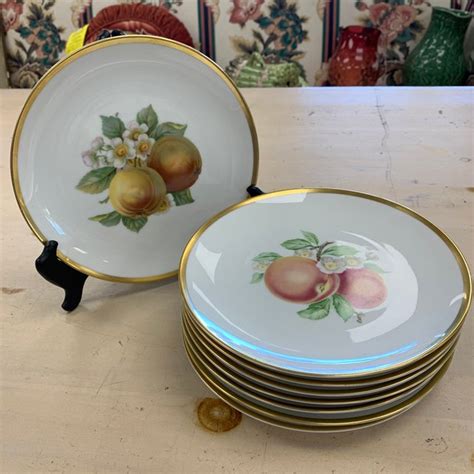 Vintage Hutschenreuther Fruit And Flower Salad Plates Set Of 8 Chairish